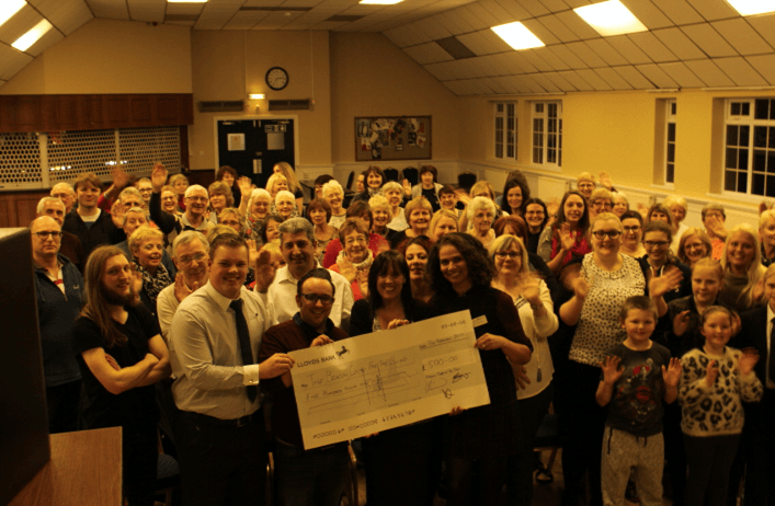 Choir raises the roof with £500 donation